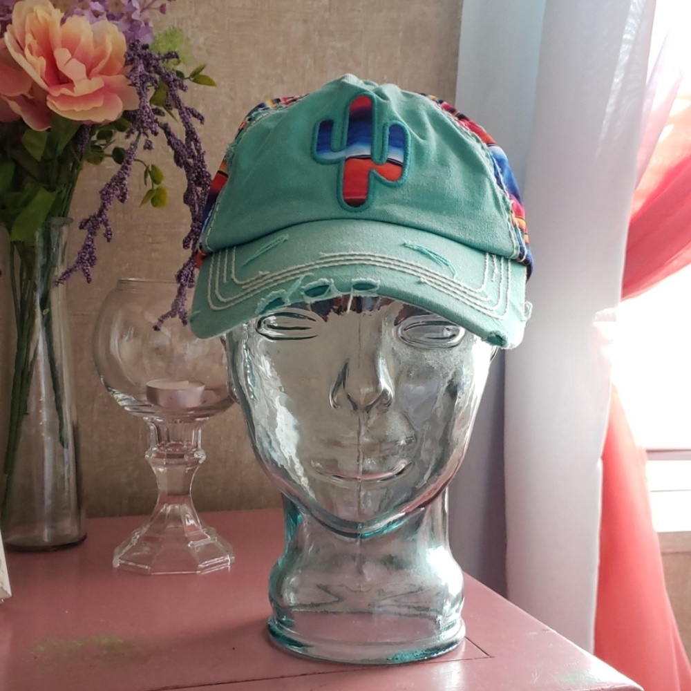 Distressed cactus cap